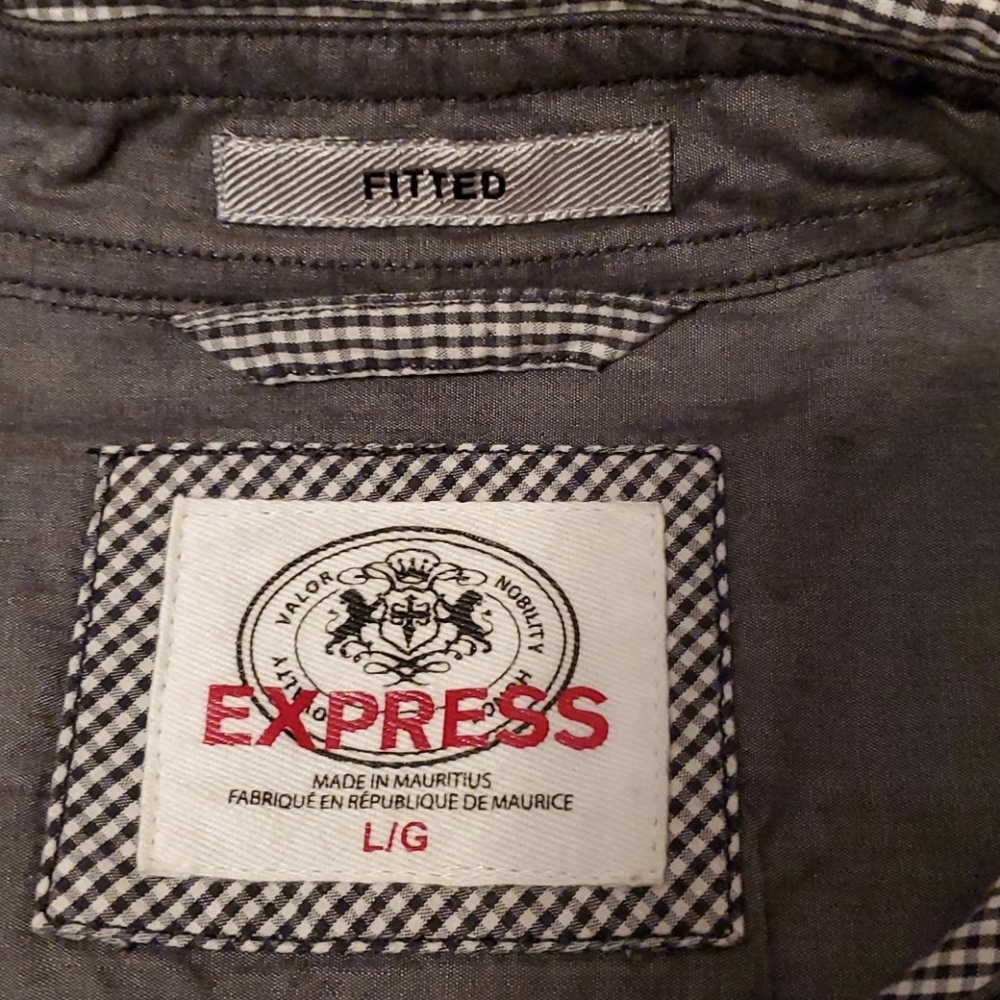 Express button down (black, white & gray) - Picture 2 of 4